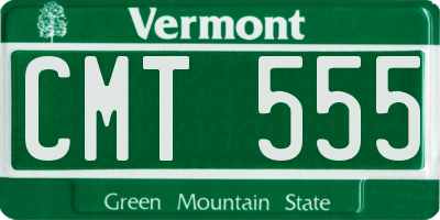 VT license plate CMT555