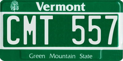 VT license plate CMT557