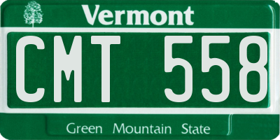 VT license plate CMT558