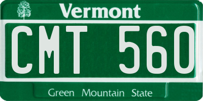 VT license plate CMT560