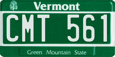 VT license plate CMT561