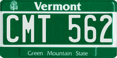 VT license plate CMT562
