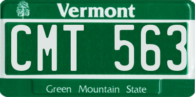 VT license plate CMT563