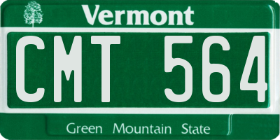 VT license plate CMT564