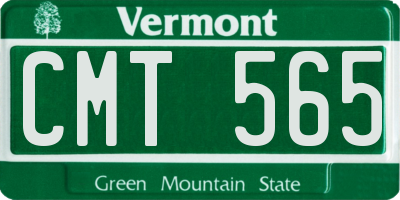 VT license plate CMT565