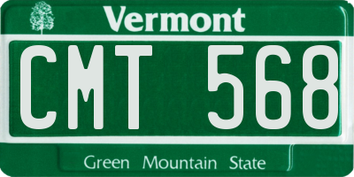 VT license plate CMT568