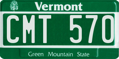 VT license plate CMT570