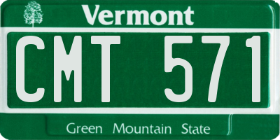 VT license plate CMT571