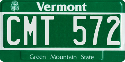 VT license plate CMT572