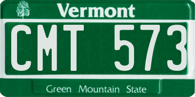 VT license plate CMT573
