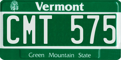 VT license plate CMT575