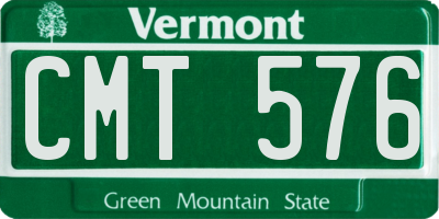 VT license plate CMT576