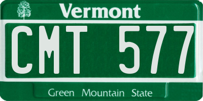 VT license plate CMT577