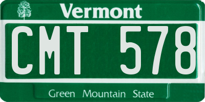 VT license plate CMT578