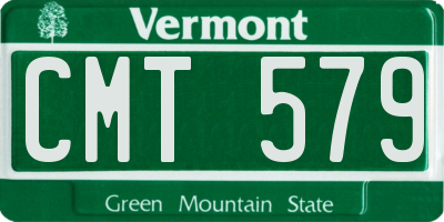 VT license plate CMT579
