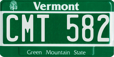VT license plate CMT582