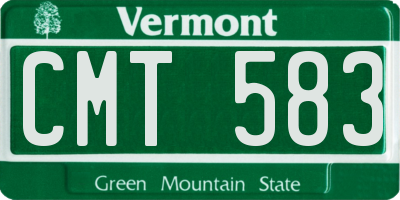 VT license plate CMT583