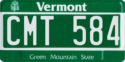 VT license plate CMT584