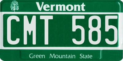 VT license plate CMT585