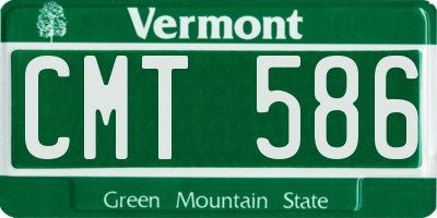 VT license plate CMT586