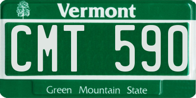 VT license plate CMT590