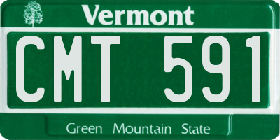 VT license plate CMT591