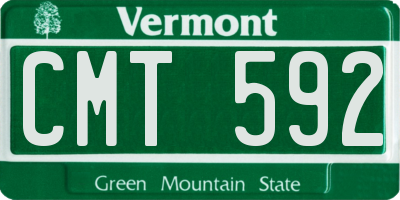 VT license plate CMT592