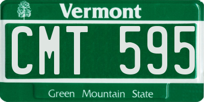VT license plate CMT595