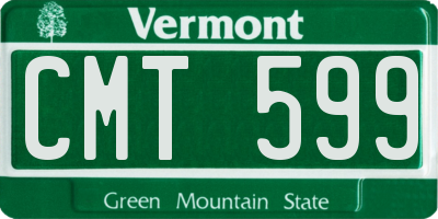 VT license plate CMT599