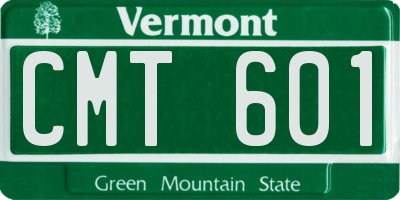 VT license plate CMT601