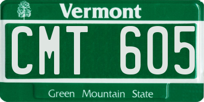 VT license plate CMT605