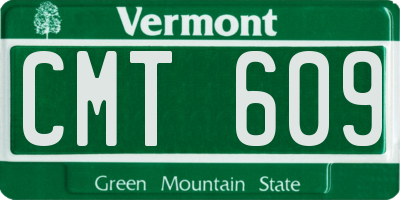 VT license plate CMT609