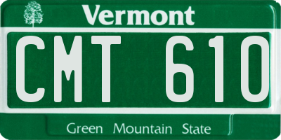 VT license plate CMT610