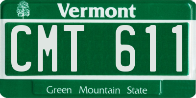 VT license plate CMT611