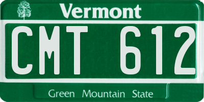 VT license plate CMT612