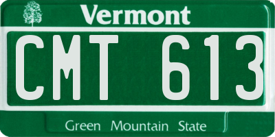 VT license plate CMT613