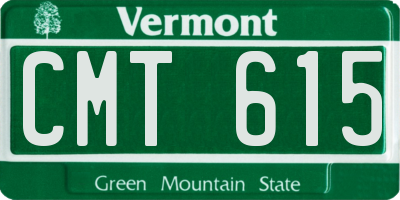 VT license plate CMT615