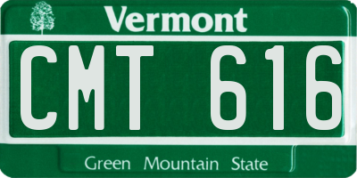 VT license plate CMT616