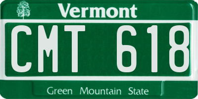 VT license plate CMT618