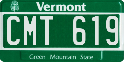 VT license plate CMT619