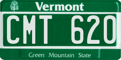 VT license plate CMT620
