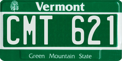 VT license plate CMT621