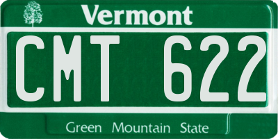 VT license plate CMT622