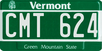 VT license plate CMT624