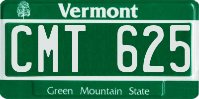 VT license plate CMT625