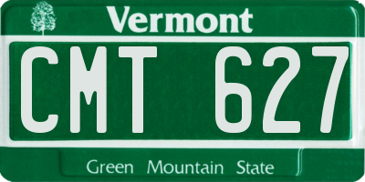 VT license plate CMT627