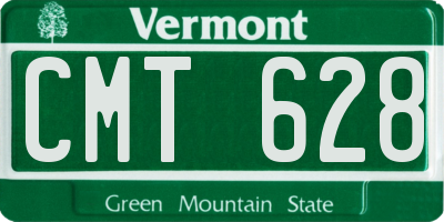 VT license plate CMT628