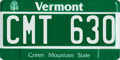 VT license plate CMT630
