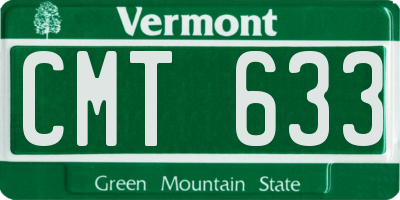 VT license plate CMT633
