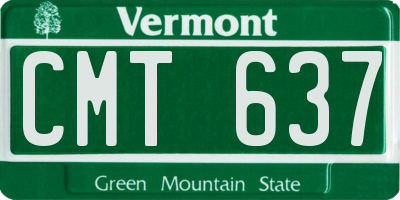 VT license plate CMT637